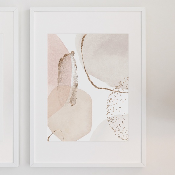 Modern Abstract Shape Wall Art Print Unframed - Picture 5 of 8